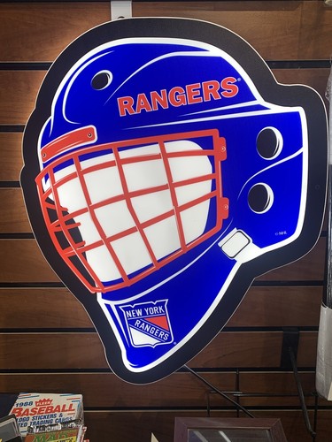 New York Rangers Goalie Helmet Mask Logo Wall Decor LED Light Henrik Lundqvist