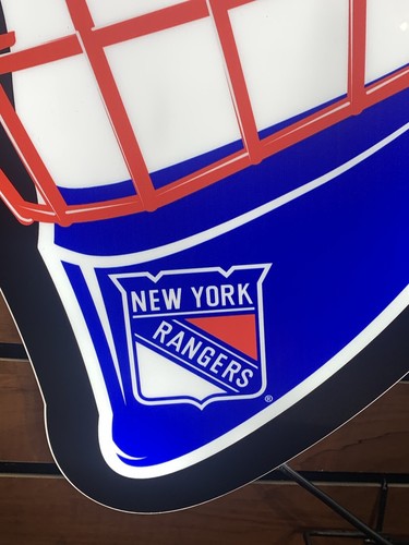 New York Rangers Goalie Helmet Mask Logo Wall Decor LED Light Henrik Lundqvist