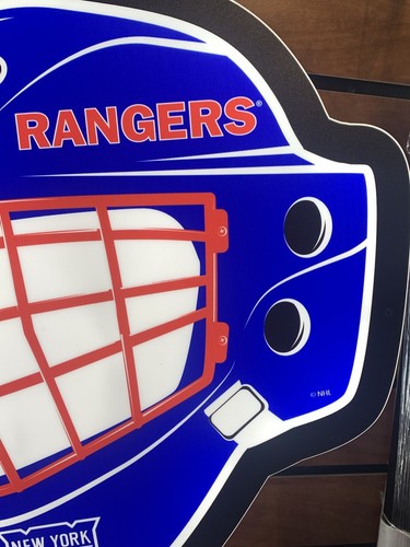 New York Rangers Goalie Helmet Mask Logo Wall Decor LED Light Henrik Lundqvist