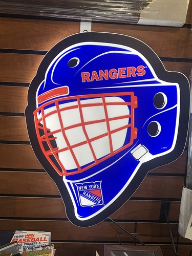 New York Rangers Goalie Helmet Mask Logo Wall Decor LED Light Henrik Lundqvist