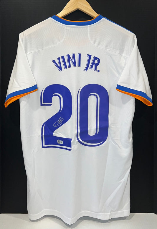 Vinicius "Vini" Junior Real Madrid Signed Authentic Jersey Size L Auto Beckett