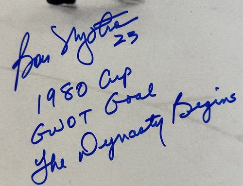 Bobby Nystrom NY Islanders Signed 16x20 Framed 1980 Stanley Cup OT goal Auto PSA