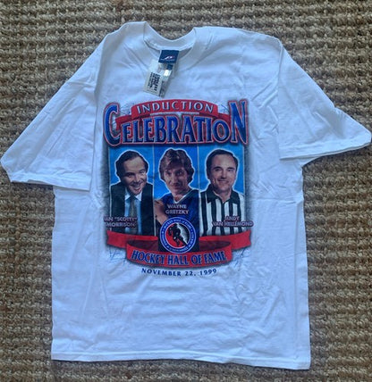 1999 Hockey Hall Of Fame Induction Hof T Shirt Wayne Gretzky #99 New NWT Sz L