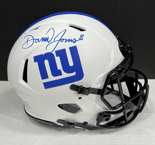 Daniel Jones Signed #8 Giants Speed Authentic Lunar Helmet Rookie Auto BAS Coa