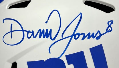 Daniel Jones Signed #8 Giants Speed Authentic Lunar Helmet Rookie Auto BAS Coa