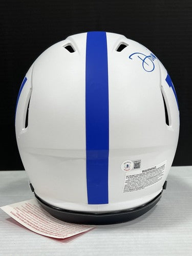 Daniel Jones Signed #8 Giants Speed Authentic Lunar Helmet Rookie Auto BAS Coa
