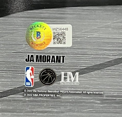 Ja Morant Memphis Grizzlies Signed 16x20 Framed Spotlight Photo Mint Auto BAS