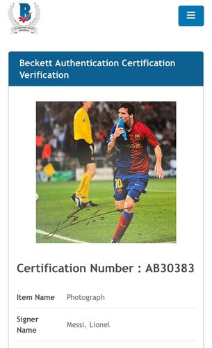 Lionel Messi FC Barcelona Signed 11x14 Photo Framed Autograph Beckett Bas LOA
