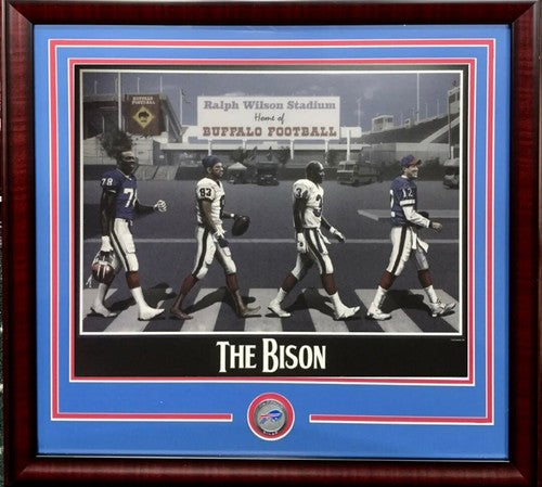 Buffalo Bills 16x20 framed Bison photo Jim Kelly Bruce Smith Thurman Thomas Reed