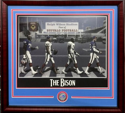 Buffalo Bills 16x20 framed Bison photo Jim Kelly Bruce Smith Thurman Thomas Reed