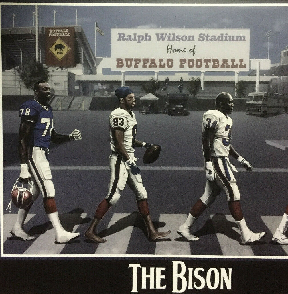 Buffalo Bills 16x20 framed Bison photo Jim Kelly Bruce Smith Thurman Thomas Reed