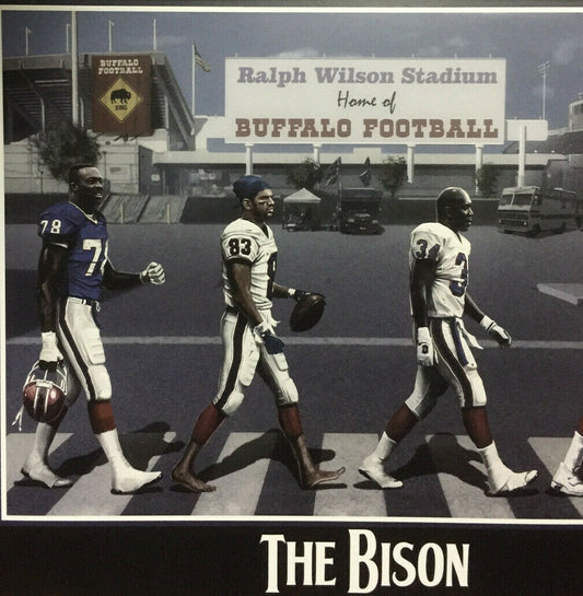 Buffalo Bills 16x20 framed Bison photo Jim Kelly Bruce Smith Thurman Thomas Reed