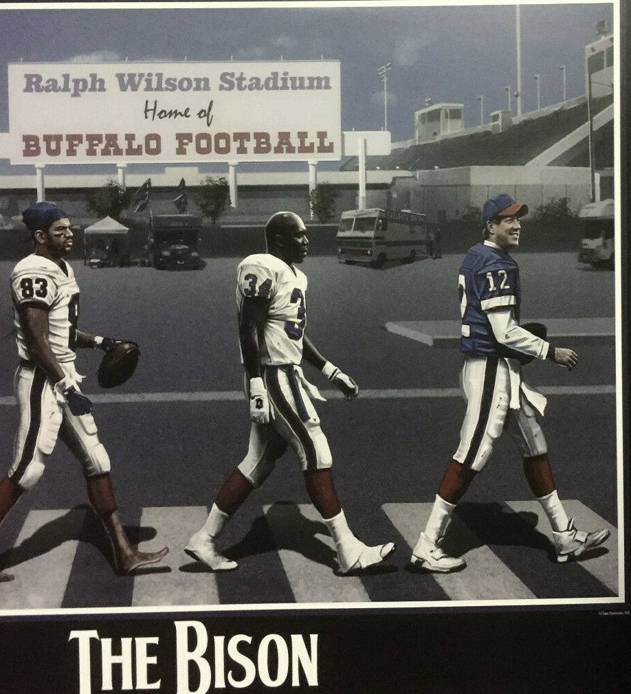 Buffalo Bills 16x20 framed Bison photo Jim Kelly Bruce Smith Thurman Thomas Reed