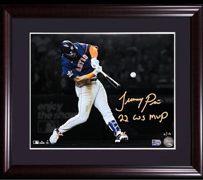 Jeremy Pena Astros Signed 11x14 Photo Framed 2022 WS MVP Auto Le /13 Mlb COA