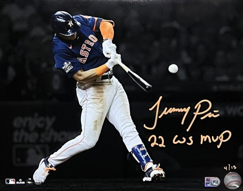 Jeremy Pena Astros Signed 11x14 Photo Framed 2022 WS MVP Auto Le /13 Mlb COA
