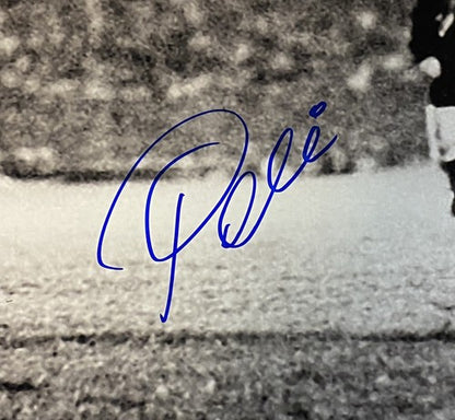 Pele Signed 16x20 Photo Framed Bicycle Kick Bike color splash autograph PSA COA