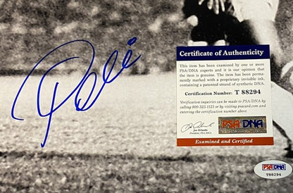 Pele Signed 16x20 Photo Framed Bicycle Kick Bike color splash autograph PSA COA
