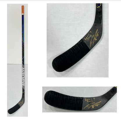 Ryan Pulock Islanders Signed Game Used Bauer Hockey Stick Game 4 Save Autograph