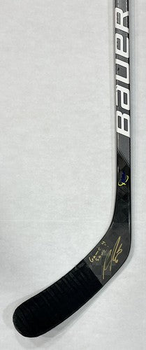 Ryan Pulock Islanders Signed Game Used Bauer Hockey Stick Game 4 Save Autograph