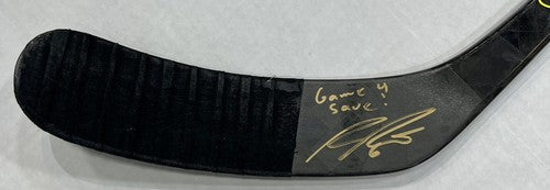 Ryan Pulock Islanders Signed Game Used Bauer Hockey Stick Game 4 Save Autograph