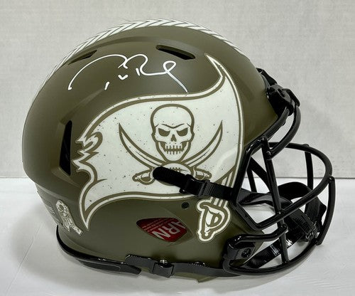 Tom Brady Buccaneers Signed Salute To Service Speed Authentic FS Helmet Auto COA