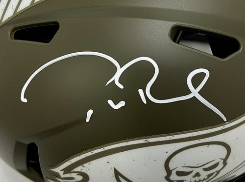 Tom Brady Buccaneers Signed Salute To Service Speed Authentic FS Helmet Auto COA