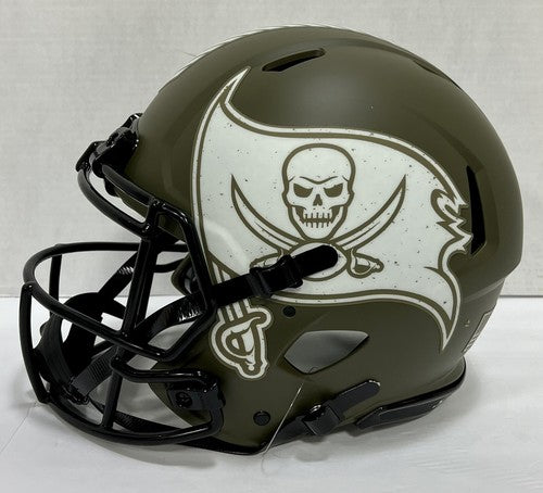 Tom Brady Buccaneers Signed Salute To Service Speed Authentic FS Helmet Auto COA