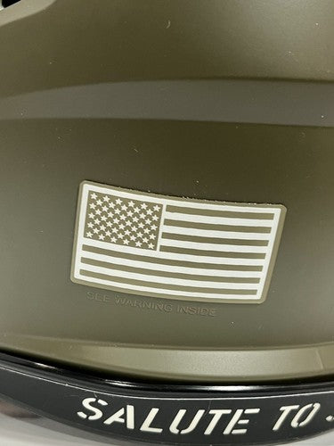 Tom Brady Buccaneers Signed Salute To Service Speed Authentic FS Helmet Auto COA