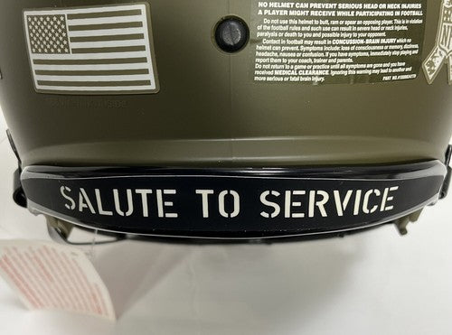 Tom Brady Buccaneers Signed Salute To Service Speed Authentic FS Helmet Auto COA