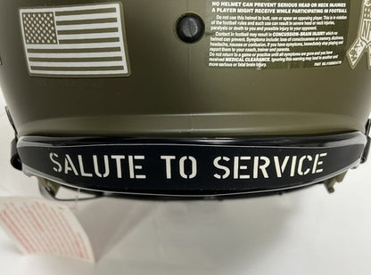 Tom Brady Buccaneers Signed Salute To Service Speed Authentic FS Helmet Auto COA