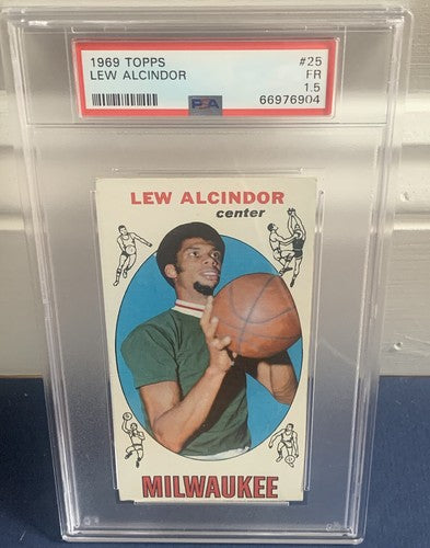 1969 - 70 Topps #25 Lew Alcindor Rookie Card PSA 1.5 Nicer Kareem Abdul-Jabbar