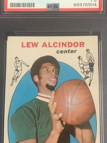 1969 - 70 Topps #25 Lew Alcindor Rookie Card PSA 1.5 Nicer Kareem Abdul-Jabbar
