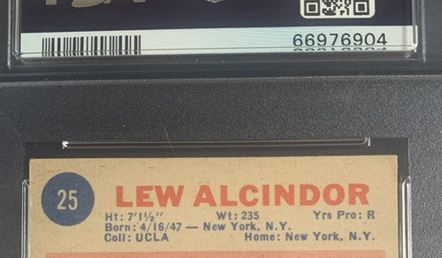 1969 - 70 Topps #25 Lew Alcindor Rookie Card PSA 1.5 Nicer Kareem Abdul-Jabbar