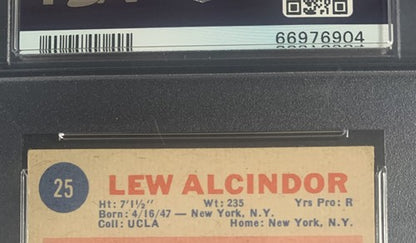1969 - 70 Topps #25 Lew Alcindor Rookie Card PSA 1.5 Nicer Kareem Abdul-Jabbar