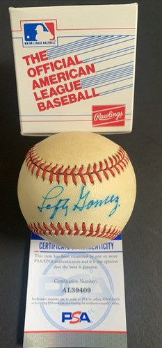 Lefty Gomez Signed Official American League Baseball Yankee Autograph Hof Psa