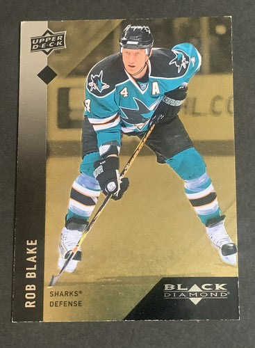 2009-10 Upper Deck Black Diamond GOLD #7/10 Rob Blake Hof Sharks Rare