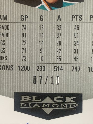 2009-10 Upper Deck Black Diamond GOLD #7/10 Rob Blake Hof Sharks Rare