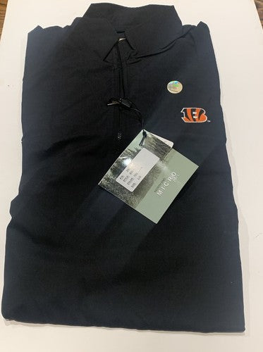 Cincinnati Bengals North End Ezem Micro Plus Black 1/4 Zip Jacket Men's L  New
