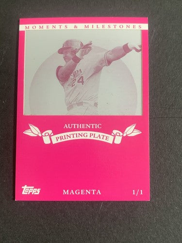 2006 Topps Moments & Milestones Printing Plate Magenta 1/1 Miguel Cabrera #110