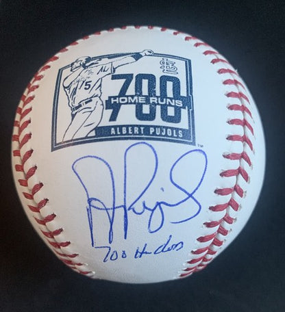 Albert Pujols Signed 700 Hr Club Logo   Mint 700 Hr Auto Baseball BAS Beckett