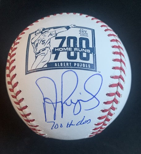 Albert Pujols Signed 700 Hr Club Logo   Mint 700 Hr Auto Baseball BAS Beckett