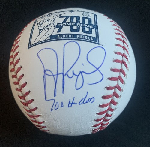 Albert Pujols Signed 700 Hr Club Logo   Mint 700 Hr Auto Baseball BAS Beckett