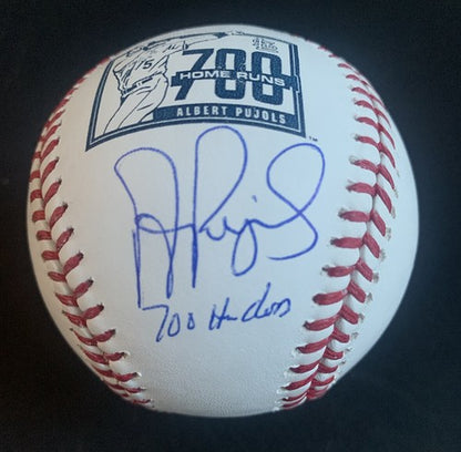 Albert Pujols Signed 700 Hr Club Logo   Mint 700 Hr Auto Baseball BAS Beckett
