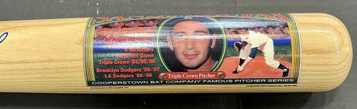 Sandy Koufax Dodgers Signed Cooperstown Bat Co. Famous Pitchers Bat Auto COA LE