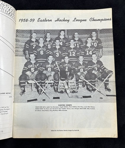 Eastern Hockey League EHL 25th Year Anniversary Yearbook 1959-60 Vintage RARE