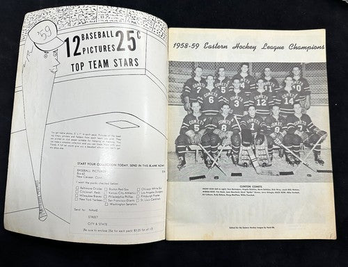 Eastern Hockey League EHL 25th Year Anniversary Yearbook 1959-60 Vintage RARE