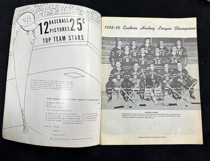 Eastern Hockey League EHL 25th Year Anniversary Yearbook 1959-60 Vintage RARE
