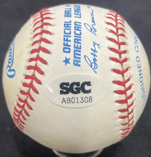 Duke Snider Signed Official A.L Baseball Brooklyn Dodgers HOF In case SGC Coa