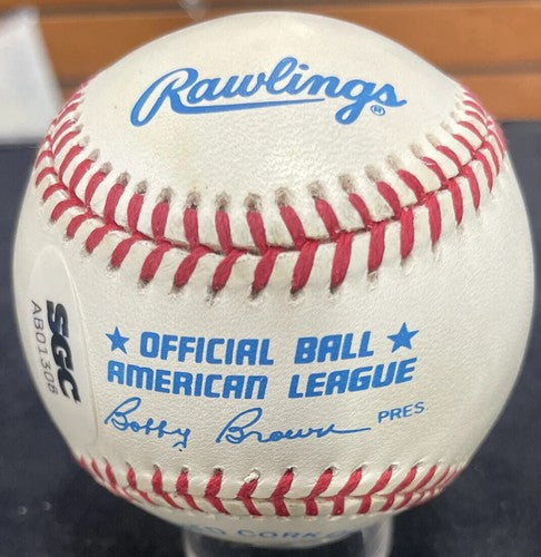 Duke Snider Signed Official A.L Baseball Brooklyn Dodgers HOF In case SGC Coa