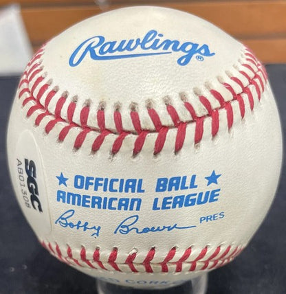 Duke Snider Signed Official A.L Baseball Brooklyn Dodgers HOF In case SGC Coa